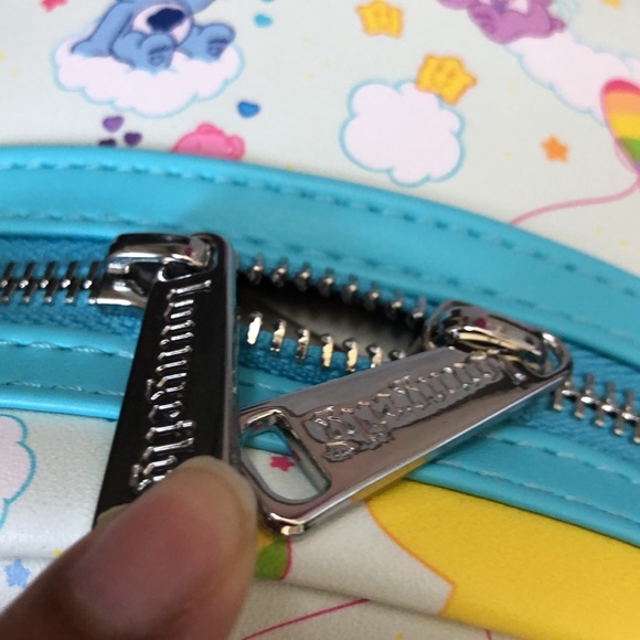 Loungefly Care Bears 40th white multi mini back pack fun playful casual NWT - Picture 6 of 10